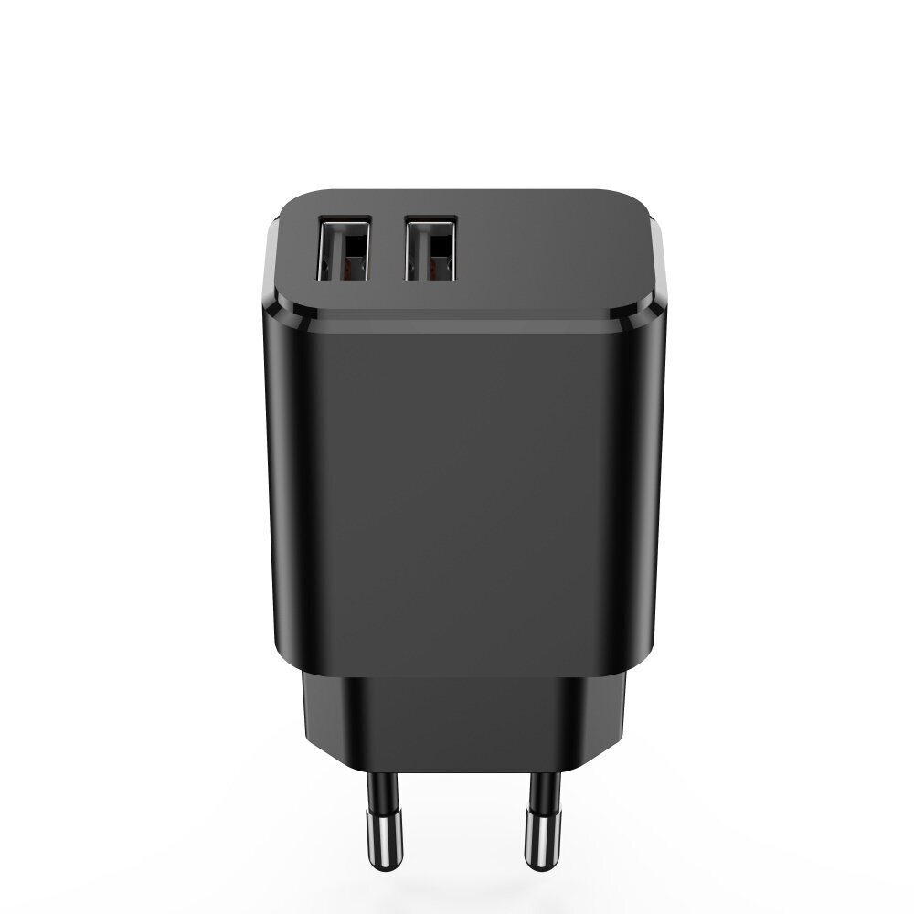 Setty lādētājs 2x USB 3A, melns cena un informācija | Lādētāji un adapteri | 220.lv