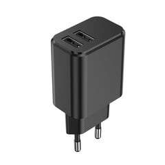 Setty lādētājs 2x USB 3A, melns цена и информация | Зарядные устройства для телефонов | 220.lv