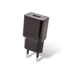 Setty lādētājs 1x USB 1A, melns + microUSB kabelis 1,0 m NEW cena un informācija | Lādētāji un adapteri | 220.lv