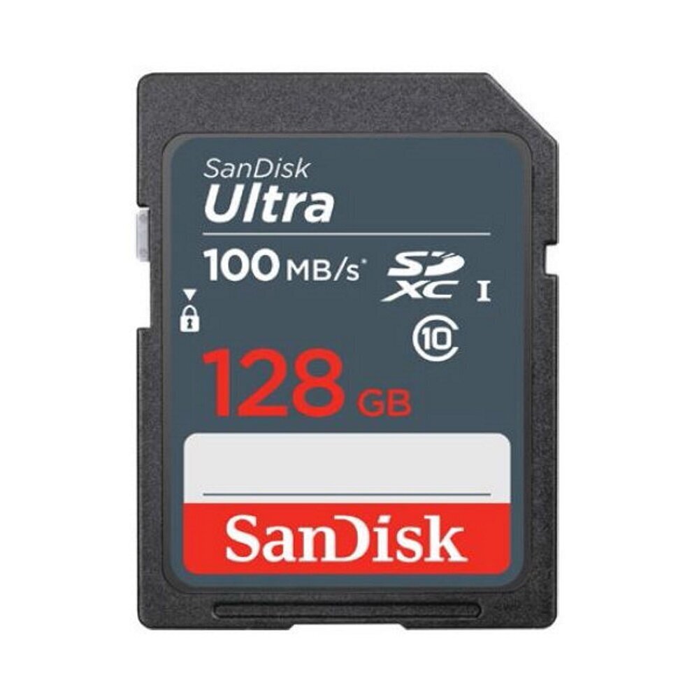 SanDisk atminas karte 128GB SDXC Ultra 100 MB/s цена и информация | Atmiņas kartes fotokamerām | 220.lv