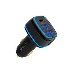 Devia auto lādētājs Extreme PD QC 3.0 85W 1x USB-C 2x USB, melns cena un informācija | Auto piederumi | 220.lv