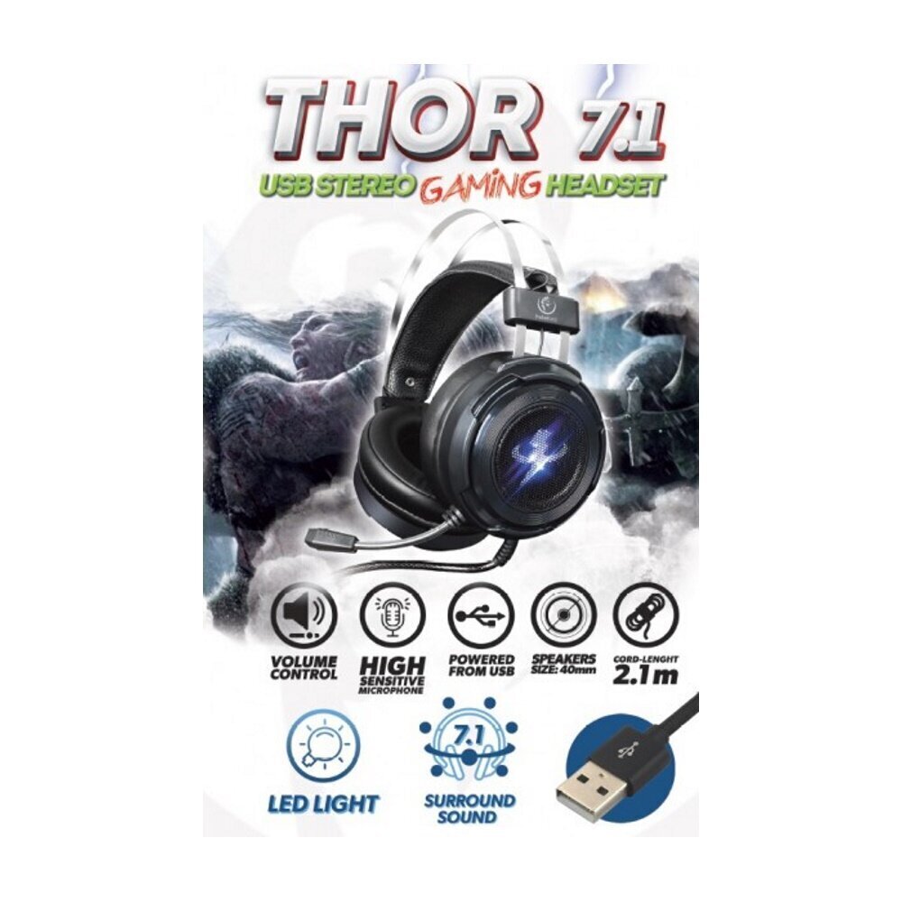 Rebeltec Thore 7.1 USB cena un informācija | Austiņas | 220.lv