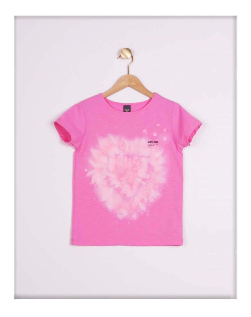 T-krekls ar īsām piedurknēm meitenēm cena un informācija | Krekli, bodiji, blūzes meitenēm | 220.lv