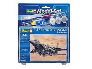 Revell - F-15E STRIKE EAGLE & bombs подарочный набор, 1/144, 63972 цена и информация | Конструкторы и кубики | 220.lv