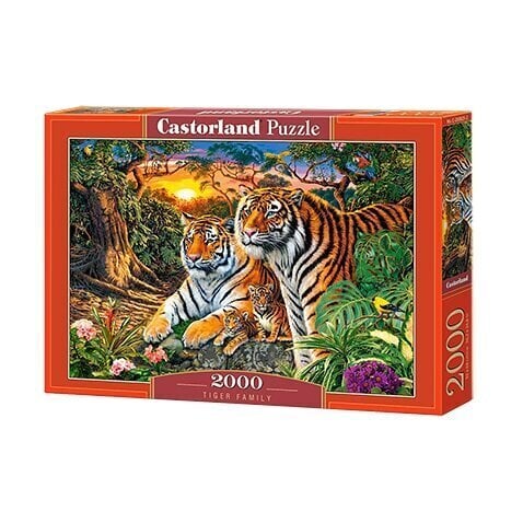 Puzzle 2000 pieces Family of tigers цена и информация | Puzles, 3D puzles | 220.lv