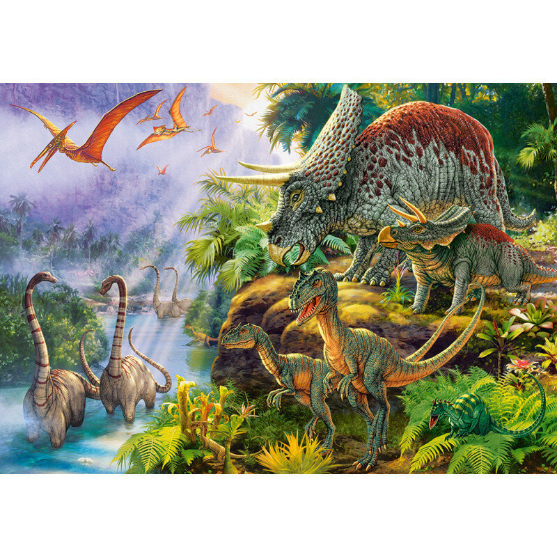 Puzzle 500 pieces Dinosaurs of the valley цена и информация | Puzles, 3D puzles | 220.lv