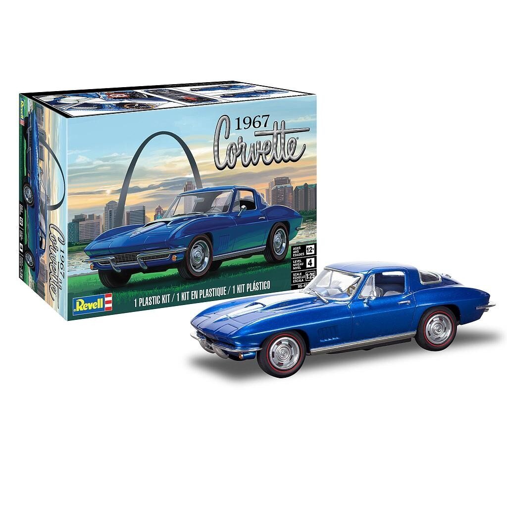 Revell - 1967 Corvette Sting Ray Sport Coupe 2N1, 1/25, 14517 цена и информация | Konstruktori | 220.lv