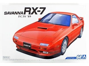 Пластиковая сборная модель Aoshima - Mazda FC3S Savanna RX-7 '89, 1/24, 06365 цена и информация | Конструкторы и кубики | 220.lv