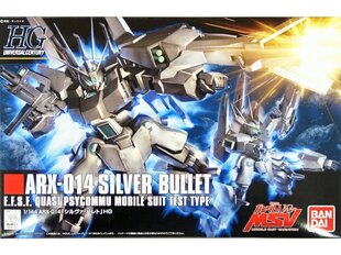 Пластиковая сборная модель Gunpla Bandai - HGUC Gundam ARX-014 Silver Bullet, 1/144, 55755 цена и информация | Конструкторы и кубики | 220.lv
