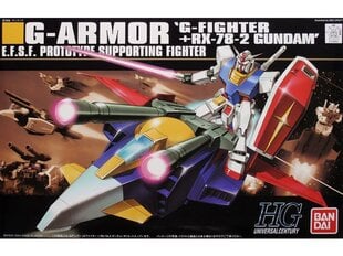 Пластиковая сборная модель Gunpla Bandai  - Hguc G-Armor G-Fighter+RX-78-2, 1/144, 60394 цена и информация | Конструкторы и кубики | 220.lv