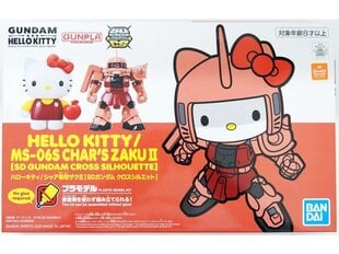 Bandai - SD Gundam Cross Silhouette Hello Kitty / MS-06S Char's Zaku II, 61029 cena un informācija | Konstruktori | 220.lv