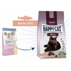 Корм Happy Cat для стерилизованных кошек с лососем Sterilised Atlantik Lachs, 4 кг цена и информация | Сухой корм для кошек | 220.lv