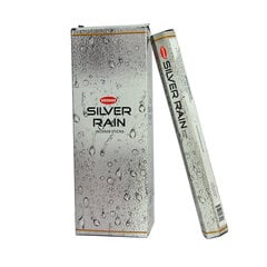 Silver rain aromatiskie smaržkociņi KRISHAN India, 8 gab. цена и информация | Подсвечники, свечи | 220.lv