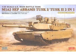 Rye Field Model - M1A2 SEP Abrams TUSK I /TUSK II with full interior, 1/35, RFM-5026 цена и информация | Конструкторы и кубики | 220.lv