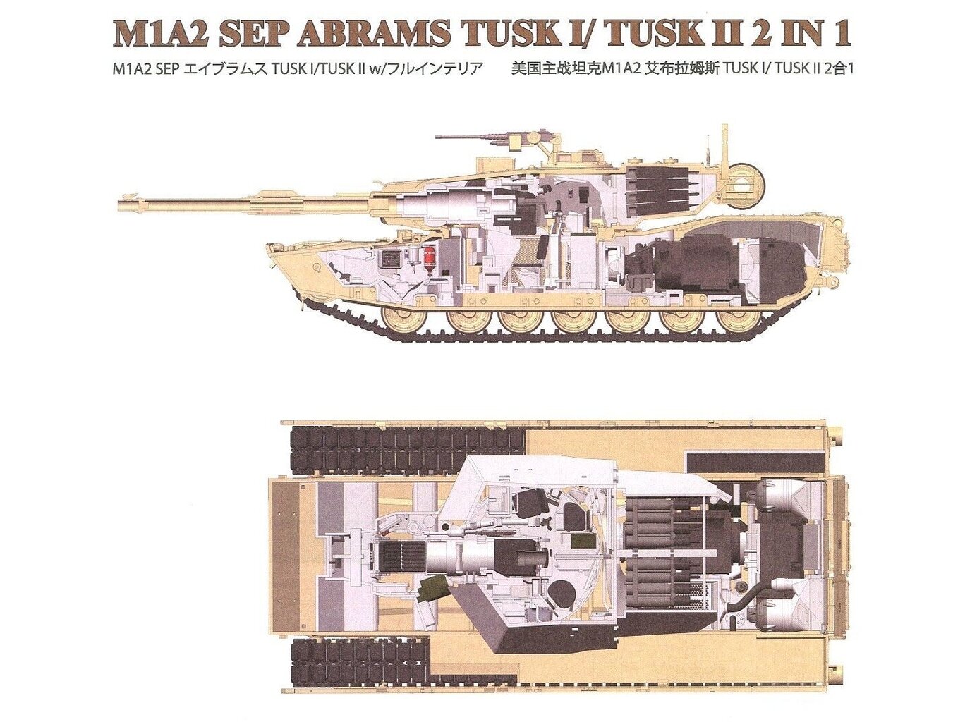 Rye Field Model - M1A2 SEP Abrams TUSK I /TUSK II with full interior, 1/35, RFM-5026 cena un informācija | Konstruktori | 220.lv