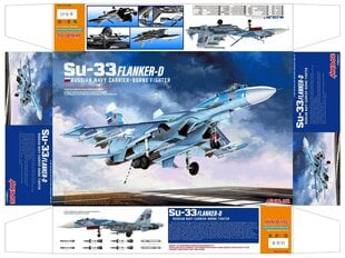 Сборная пластиковая модель Minibase - Su-33 Flanker-D, 1/48, 8001 цена и информация | Конструкторы и кубики | 220.lv