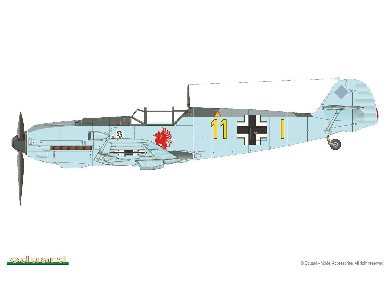 Eduard - Messerschmitt Bf 109E-1 ProfiPACK Edition, 1/48, 8261 cena un informācija | Konstruktori | 220.lv