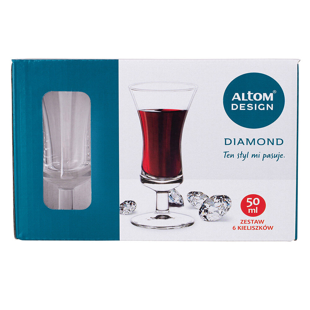 Diamond glāze liķierim, 50 ml, 6 gab. cena un informācija | Glāzes, krūzes, karafes | 220.lv