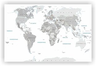 Korķa attēls — pasaules karte. Balts. lietuviešu valoda. cena un informācija | Gleznas | 220.lv