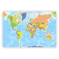 Korķa apgleznošana - Krāsu pasaules karte. lietuviešu valoda cena un informācija | Gleznas | 220.lv