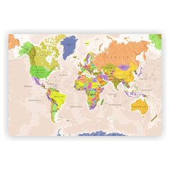 Korķa apgleznošana - Pasaules krāsu karte II. lietuviešu valoda cena un informācija | Gleznas | 220.lv