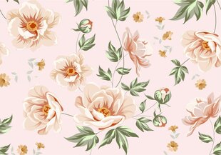 Fotoattēlu tapetes — pasteļtoņu ziedu raksts (rozā) цена и информация | Фотообои | 220.lv