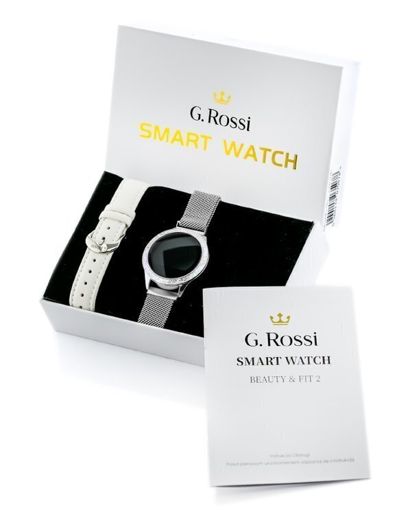 G. Rossi Beauty & Fit 2 G.RSWBF2-3C1-2 Silver + Black цена и информация | Viedpulksteņi (smartwatch) | 220.lv