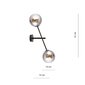 Emibig gaismeklis Linear K2 Black/Grafit цена и информация | Sienas lampas | 220.lv