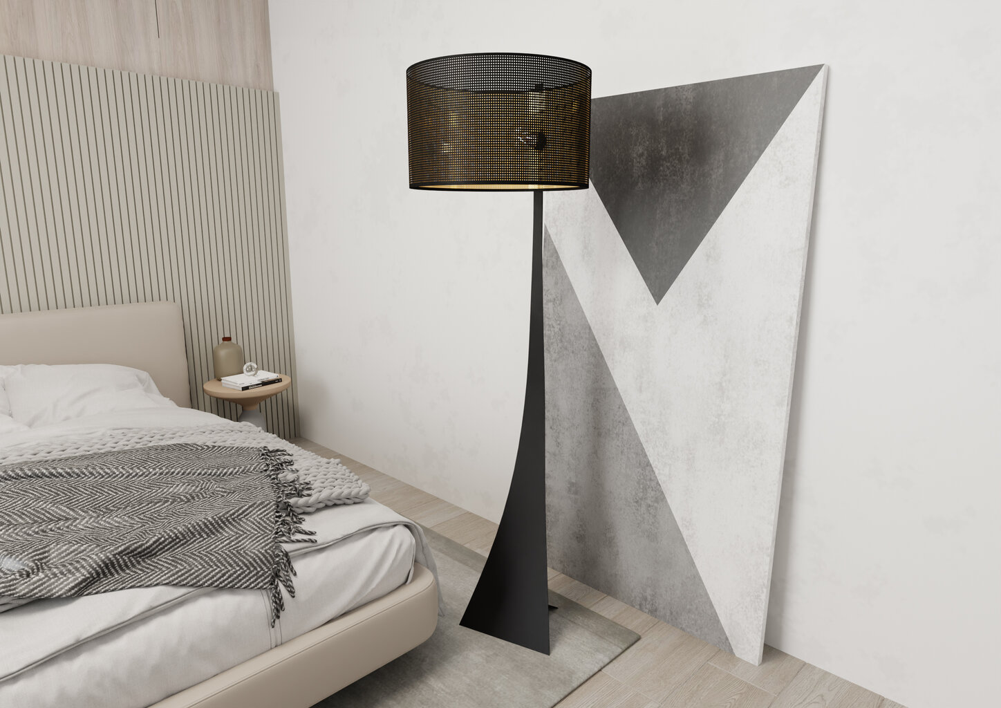 Emibig stāvlampa Estrella LP1 Black/Gold cena un informācija | Stāvlampas | 220.lv