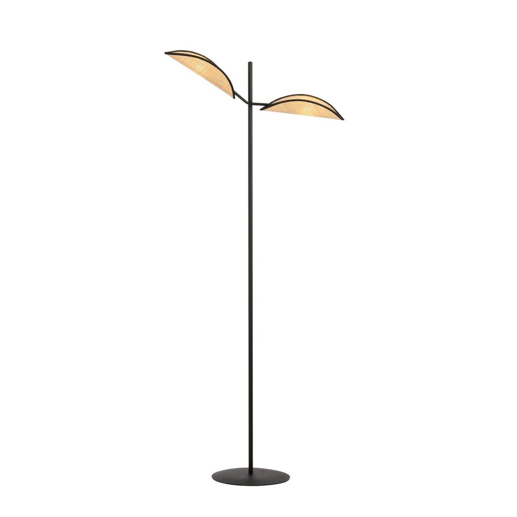 Emibig stāvlampa Vene LP2 Black/Rattan cena un informācija | Stāvlampas | 220.lv