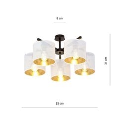 Emibig gaismeklis Jordan 5 White/Gold cena un informācija | Griestu lampas | 220.lv