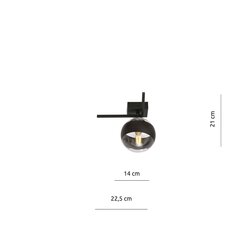 Emibig gaismeklis Imago 1G Black/Stripe cena un informācija | Griestu lampas | 220.lv