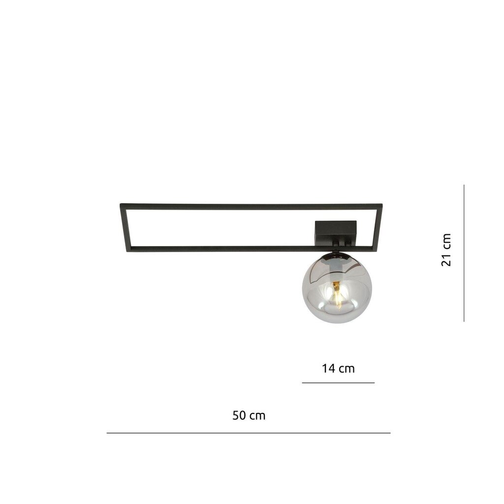 Emibig gaismeklis Imago 1A Black/Grafit cena un informācija | Griestu lampas | 220.lv