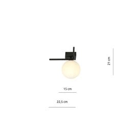 Emibig gaismeklis Imago 1G Black/Opal cena un informācija | Griestu lampas | 220.lv