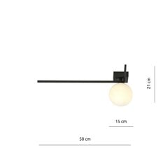 Emibig gaismeklis Imago 1F Black/Opal cena un informācija | Griestu lampas | 220.lv