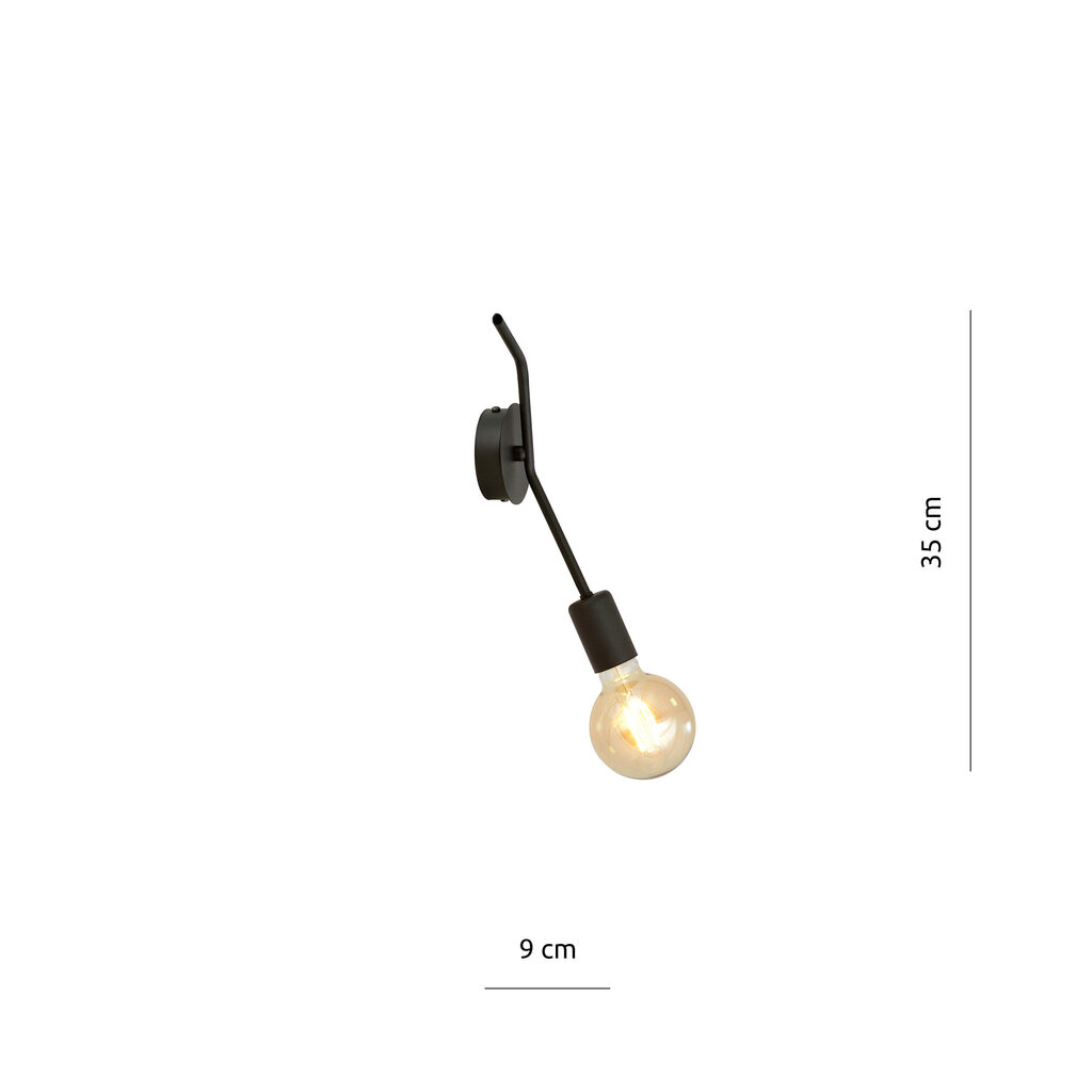 Emibig lampa Frix K1 Black цена и информация | Sienas lampas | 220.lv