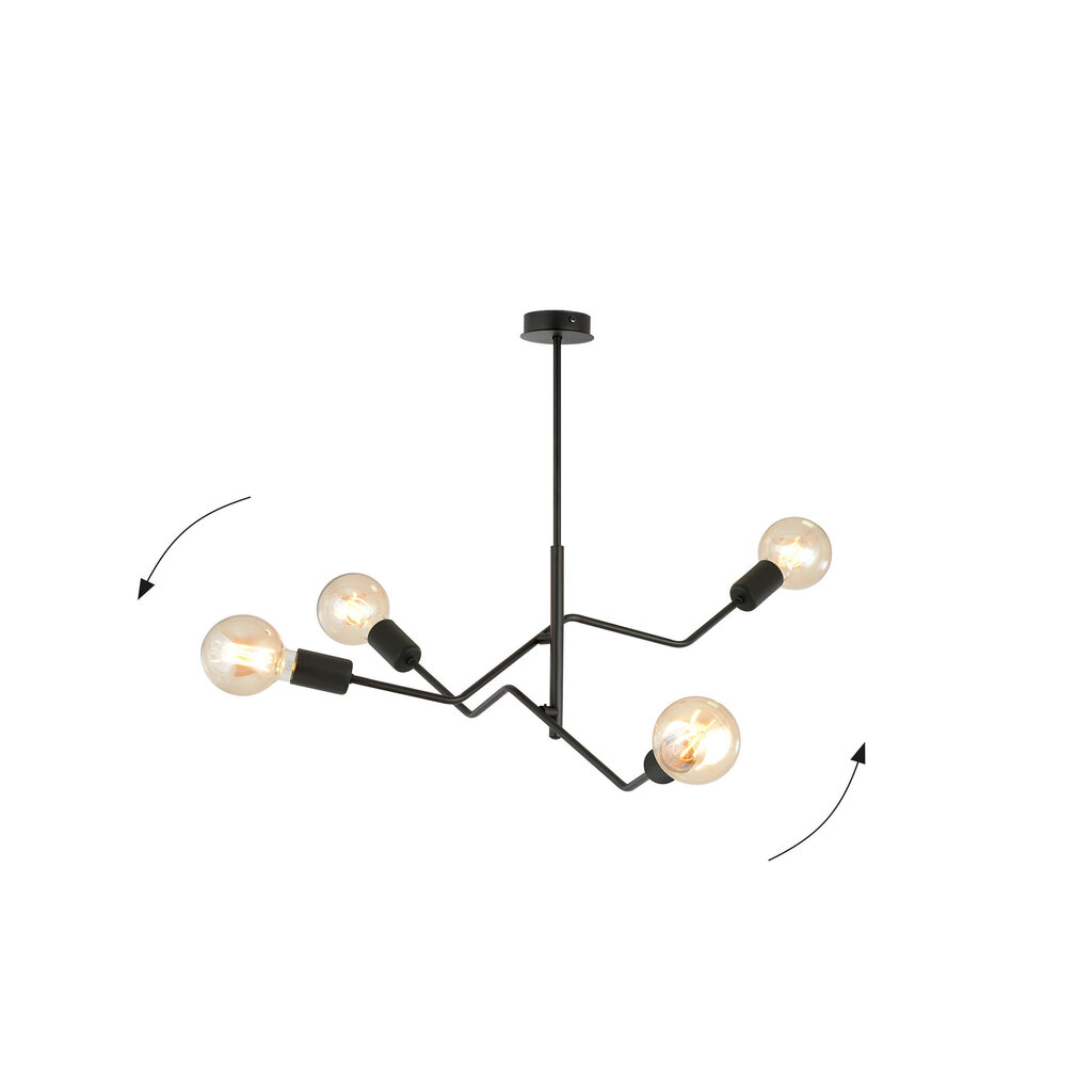 Emibig lampa Frix 4 Black cena un informācija | Lustras | 220.lv