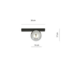 Emibig gaismeklis Fit 1 Black/Grafit cena un informācija | Griestu lampas | 220.lv