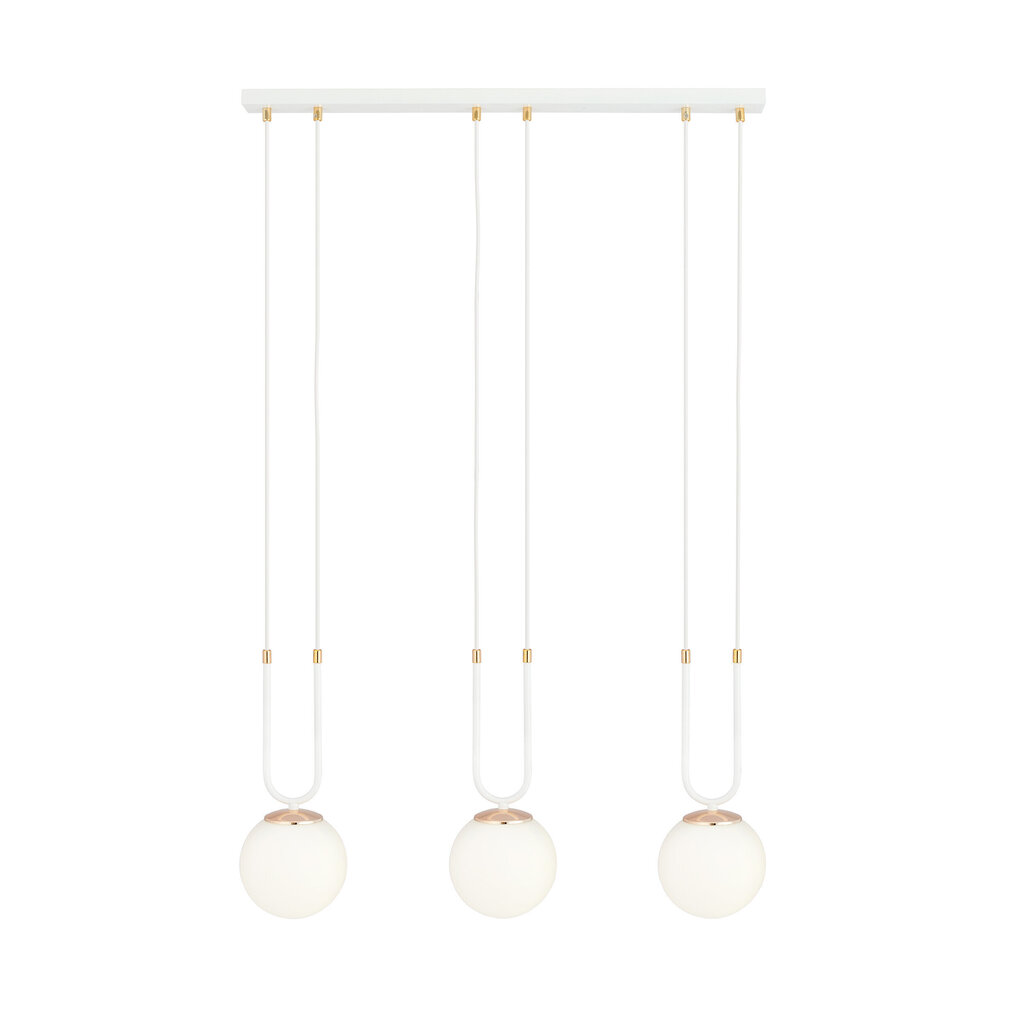 Emibig lampa Glam 3 White/Opal cena un informācija | Lustras | 220.lv