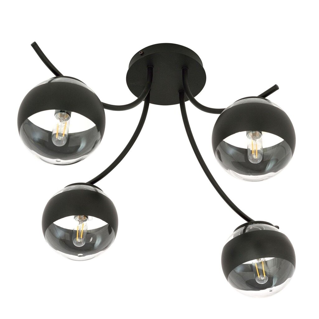 Emibig lampa Boston 4 Black/Stripe cena un informācija | Griestu lampas | 220.lv