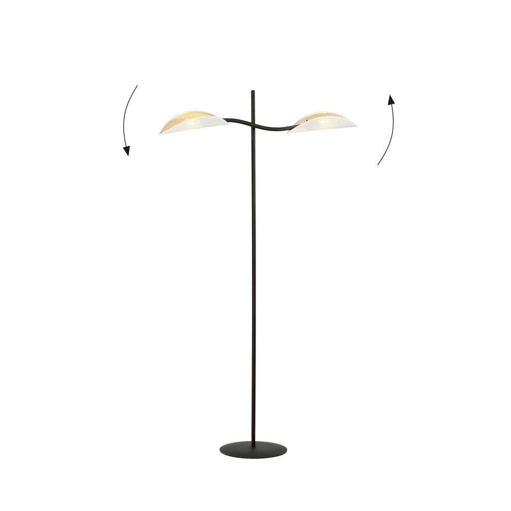 Emibig stāvlampa Lotus LP2 White/Gold cena un informācija | Stāvlampas | 220.lv