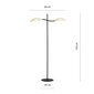 Emibig stāvlampa Lotus LP2 White/Gold cena un informācija | Stāvlampas | 220.lv