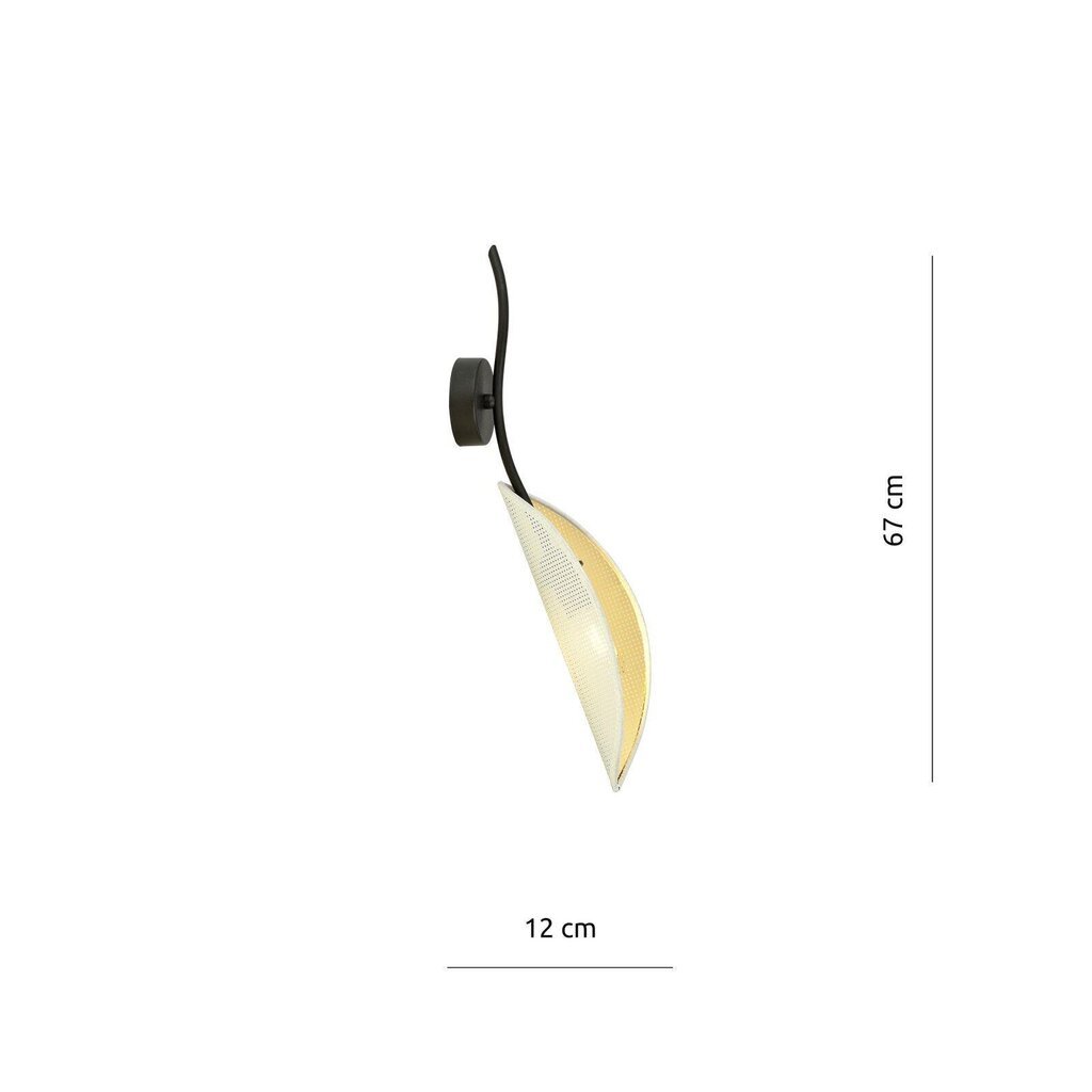 Emibig gaismeklis Lotus K1 White/Gold cena un informācija | Sienas lampas | 220.lv