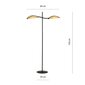 Emibig stāvlampa Lotus LP2 Black/Rattan cena un informācija | Stāvlampas | 220.lv