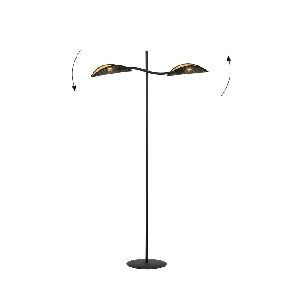 Emibig stāvlampa Lotus LP2 Black/Gold cena un informācija | Stāvlampas | 220.lv