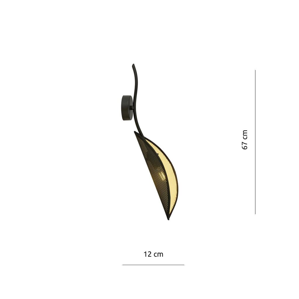 Emibig sienas lampa Lotus K1 Black/Gold цена и информация | Sienas lampas | 220.lv