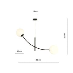 Emibig gaismeklis Hunter 2 Black/Opal cena un informācija | Piekaramās lampas | 220.lv