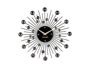Sienas pulkstenis - saules sprādziens, Melns, 30 cm cena un informācija | Pulksteņi | 220.lv