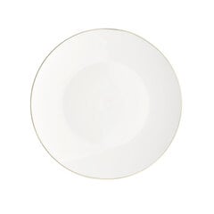 Bella Golden Line porcelāna deserta šķīvis, 20 cm, krēmkrāsas cena un informācija | Trauki, šķīvji, pusdienu servīzes | 220.lv