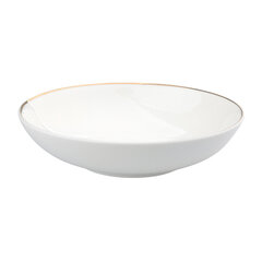 Bella Golden Line porcelāna dziļais šķīvis, 20 cm, 450 ml, krēmkrāsas cena un informācija | Trauki, šķīvji, pusdienu servīzes | 220.lv